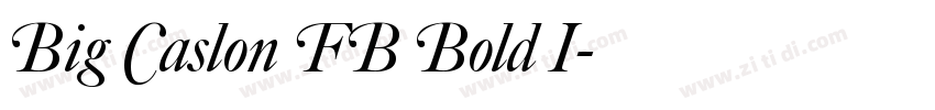 Big Caslon FB Bold I字体转换